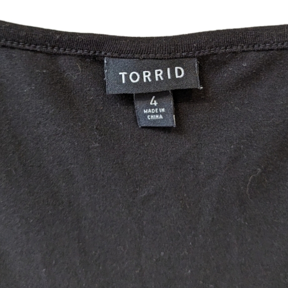 Torrid Love Script Scoop Neck Cap Sleeve Monochrome Skater Summer PlusDress (4) - Picture 4 of 7